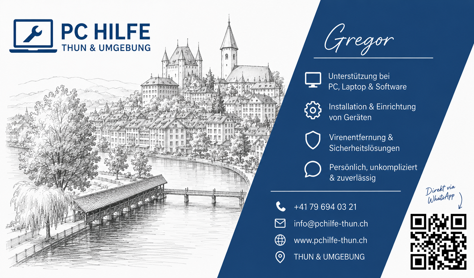 Visitenkarte PC Hilfe Thun & Umgebung